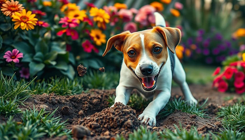 razza di cane che scava in giardino