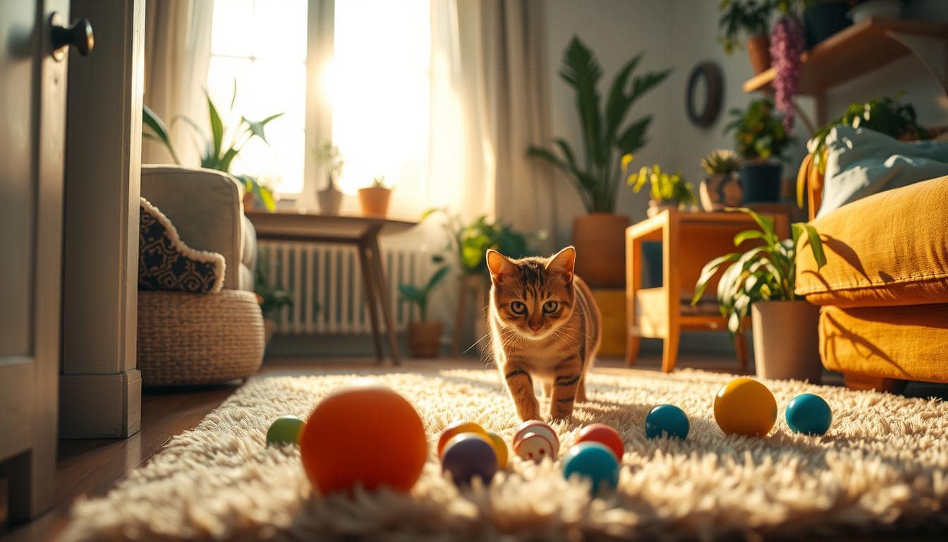 Gatto nuovo ambiente