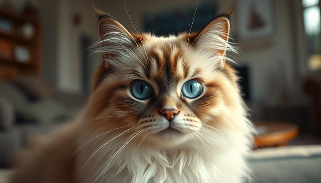 occhi blu del gatto Himalayano occhi blu del gatto Himalayano